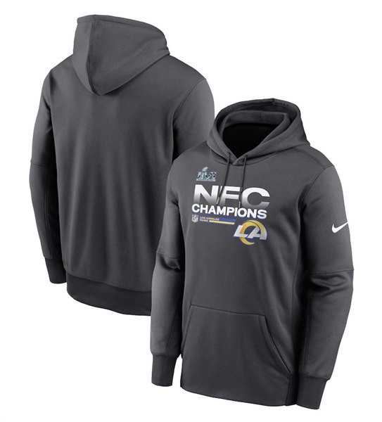 Men's Los Angeles Rams Nike Black 2022 NFC Champions Pullover Hoodie,We sell and wholesale Men's Los Angeles Rams Nike Black 2022 NFC Champions Pullover Hoodie on line form chian!
